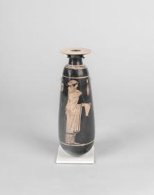 Alabastron (perfume bottle) with women holding wool baskets